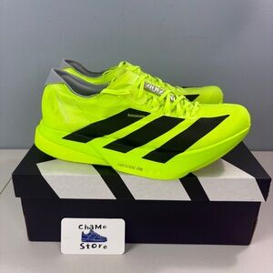 Adidas Adizero Adios Pro 4 Running Shoes Lucid Lemon Black JR6364 Men's Size 9.5